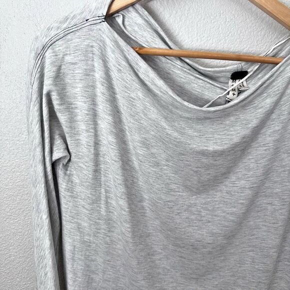 WE THE FREE PEOPLE | Heather Gray Oversized Shirt Top Lightweight | Size Medium - Picture 1 of 6